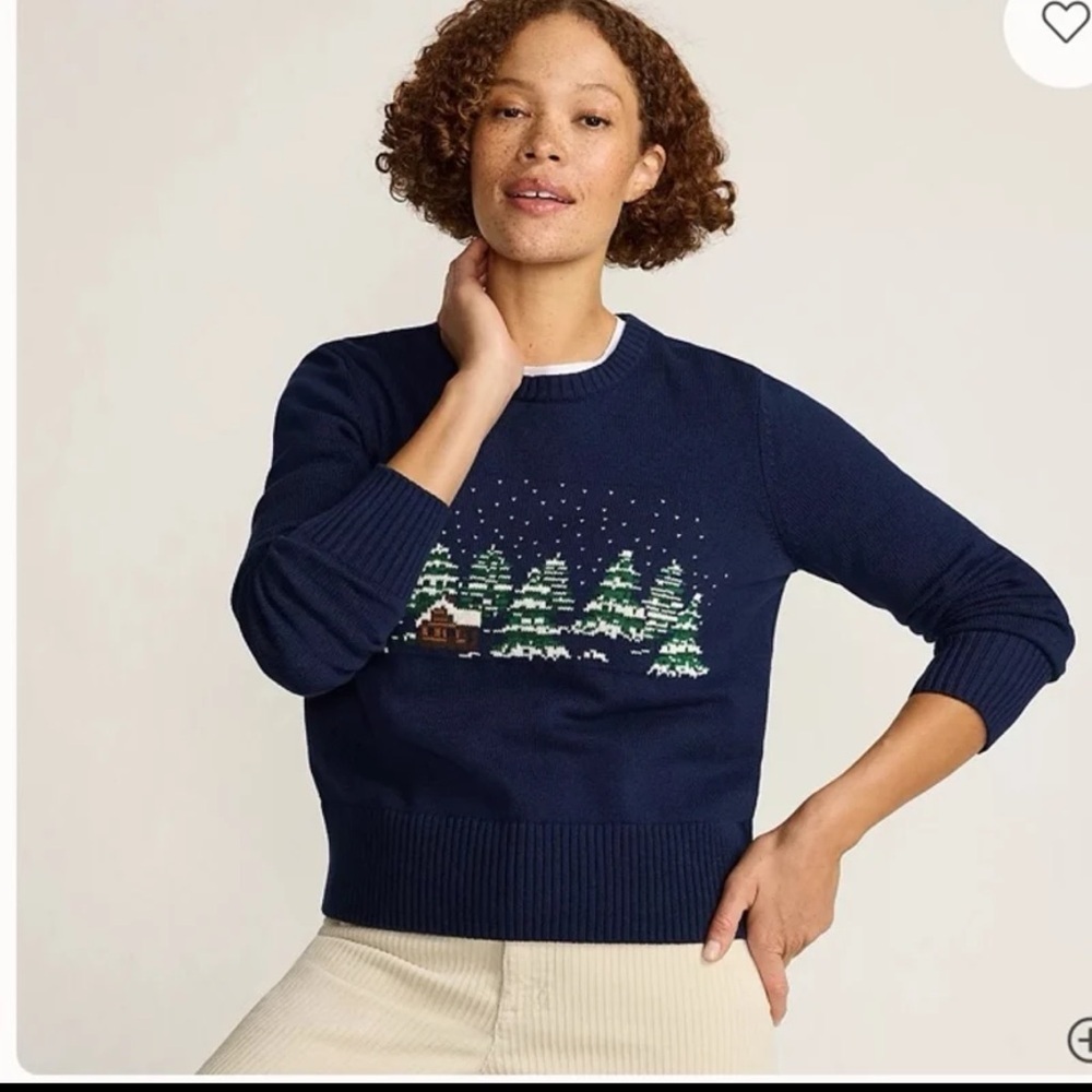 NWT Lands’ End Women's Drifter Modern Jacquard Crew Neck Sweater size Small - Picture 6 of 12